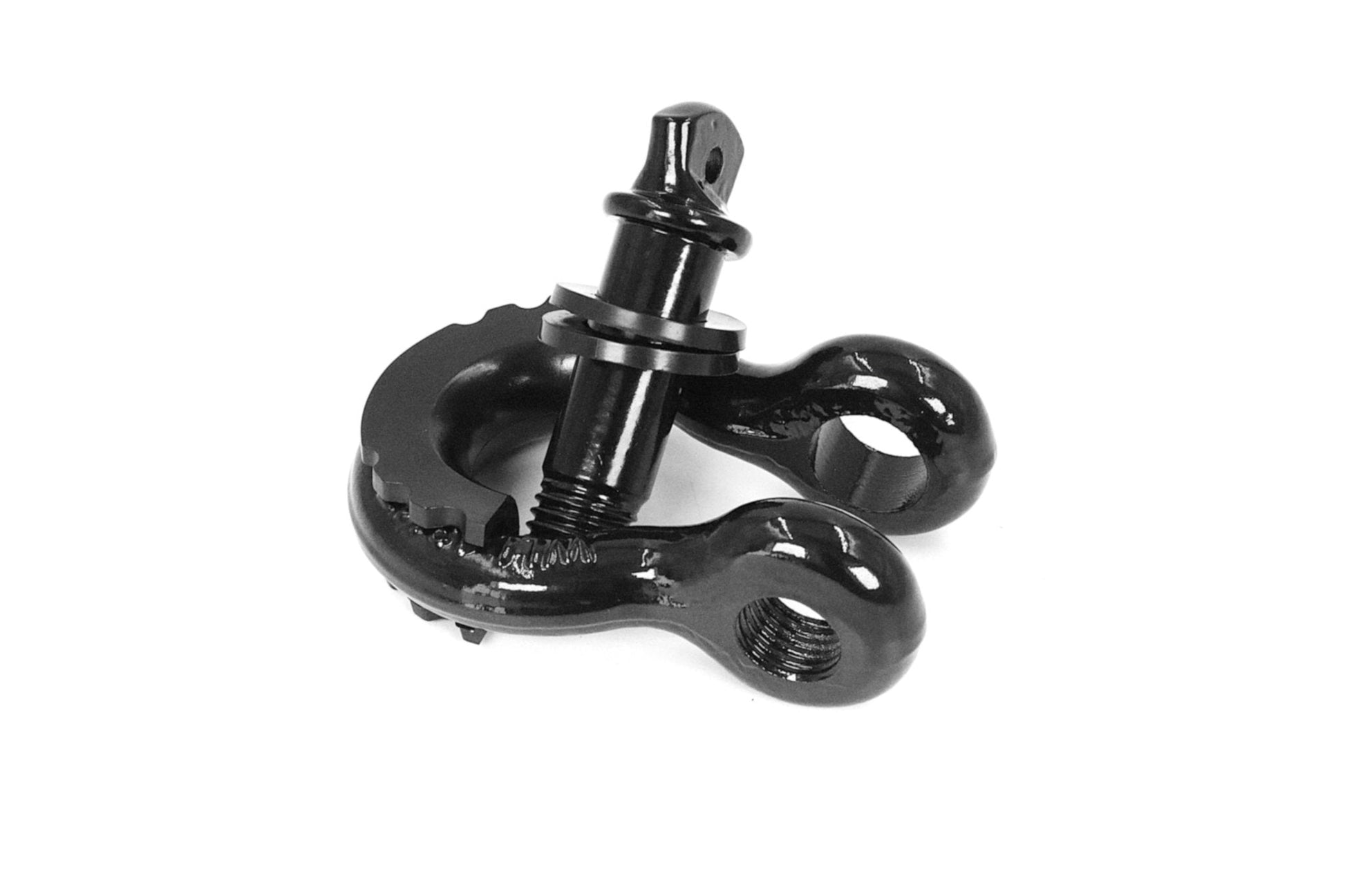 Carbon Offroad 4.75T Bow Shackle black steel with pin on Tampa Home & Garden Store