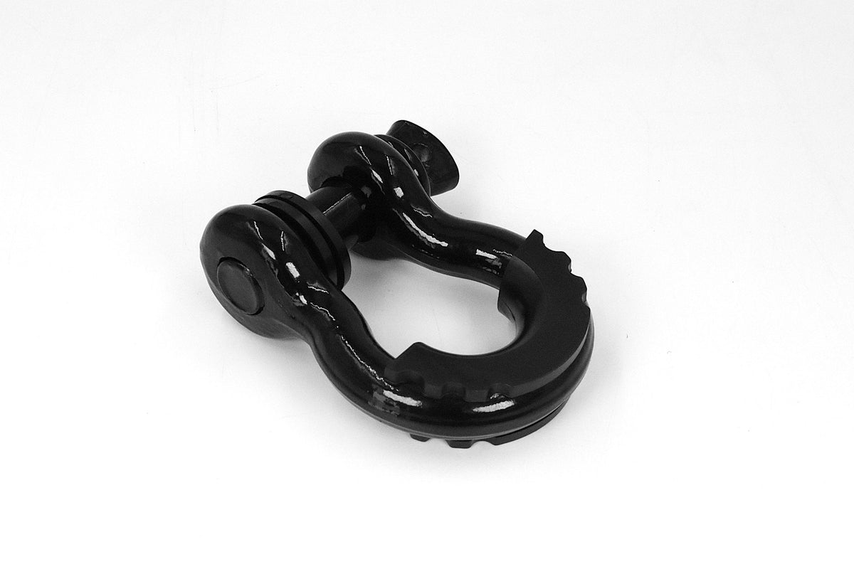 Carbon Offroad USA 4.75T bow shackle, black powder-coated steel, lifting hardware on Tampa Home & Garden Store