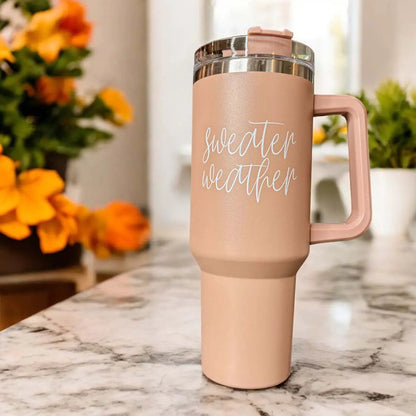Sweater Weather 40oz Tumbler for Cozy Mornings