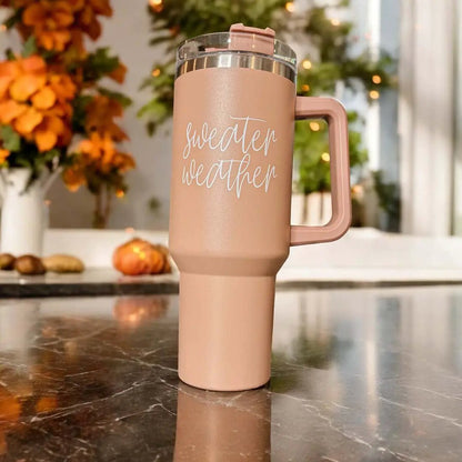 Sweater Weather 40oz Tumbler for Cozy Mornings