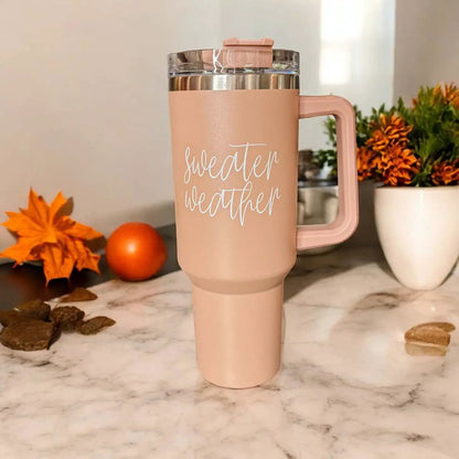 Sweater Weather 40oz Tumbler for Cozy Mornings