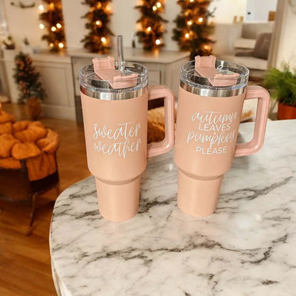 Sweater Weather 40oz Tumbler for Cozy Mornings