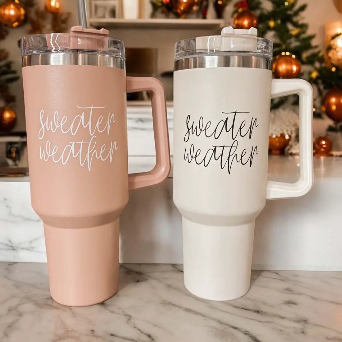 Sweater Weather 40oz Insulated Mug with Handle