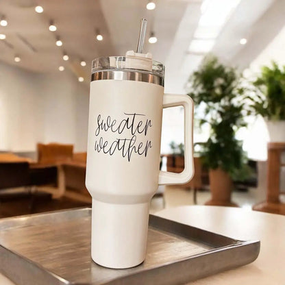 Sweater Weather 40oz Insulated Mug with Handle