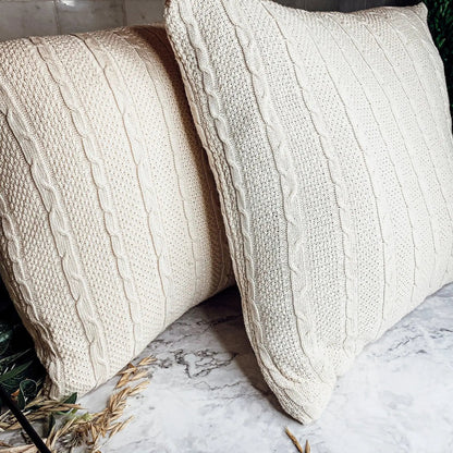 Claret Knit Pillow Case for Cozy Room Accent