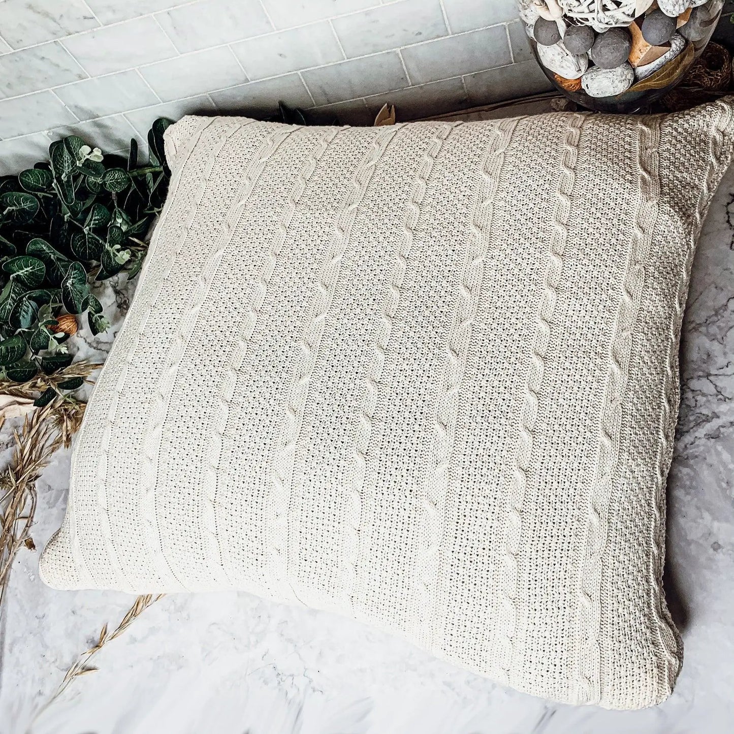 Claret Knit Pillow Case for Cozy Room Accent