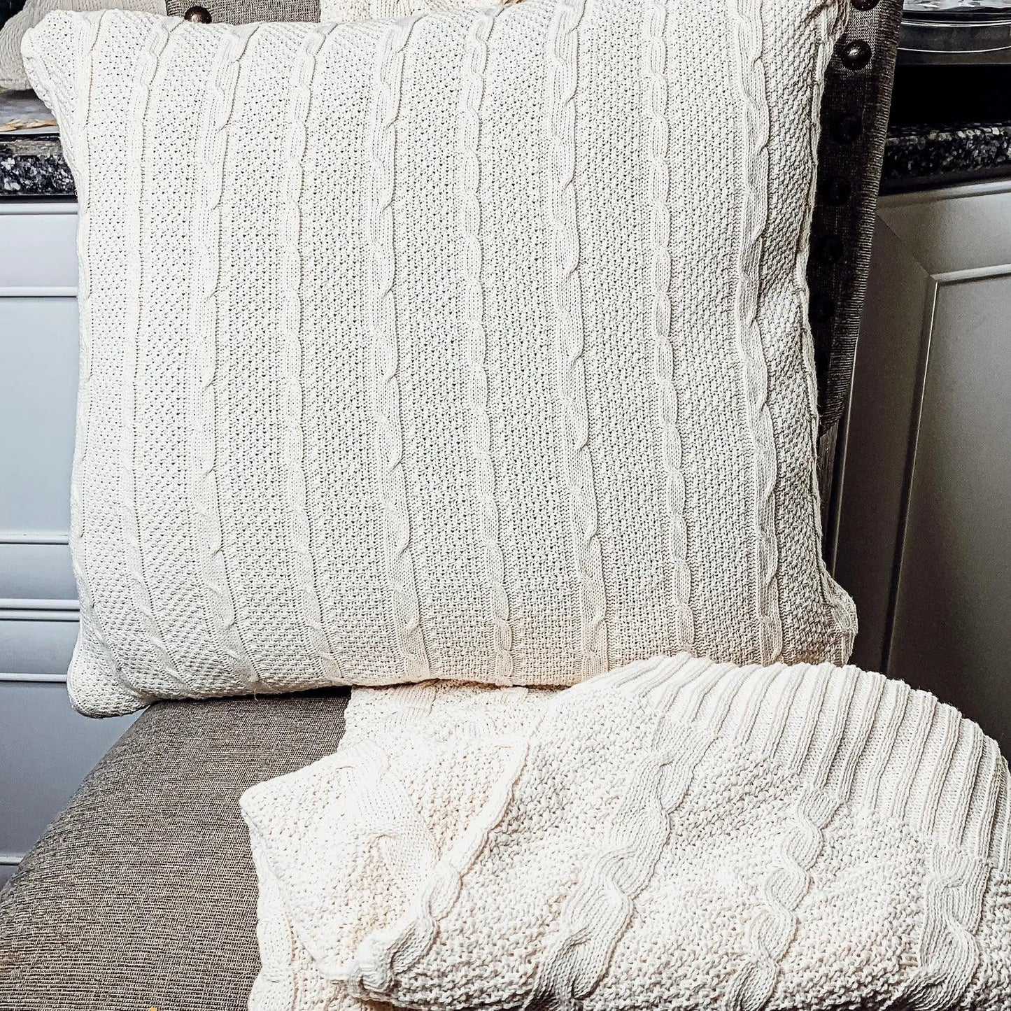 Claret Knit Pillow Case for Cozy Room Accent