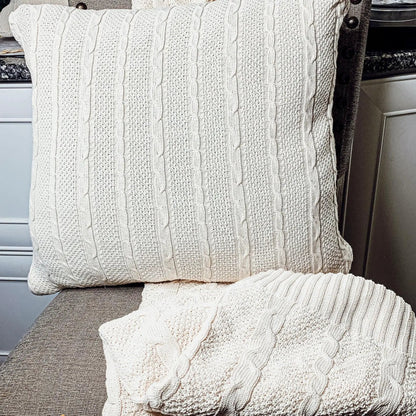 Claret Knit Pillow Case for Cozy Room Accent