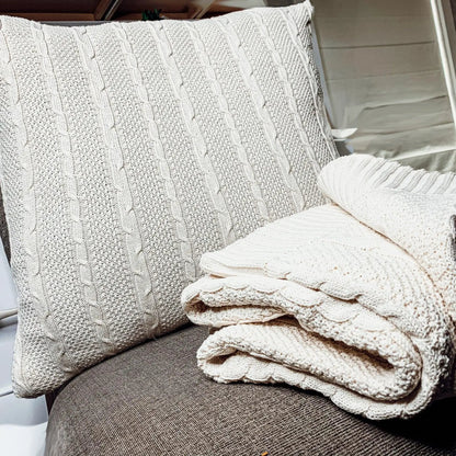 Claret Knit Pillow Case for Cozy Room Accent