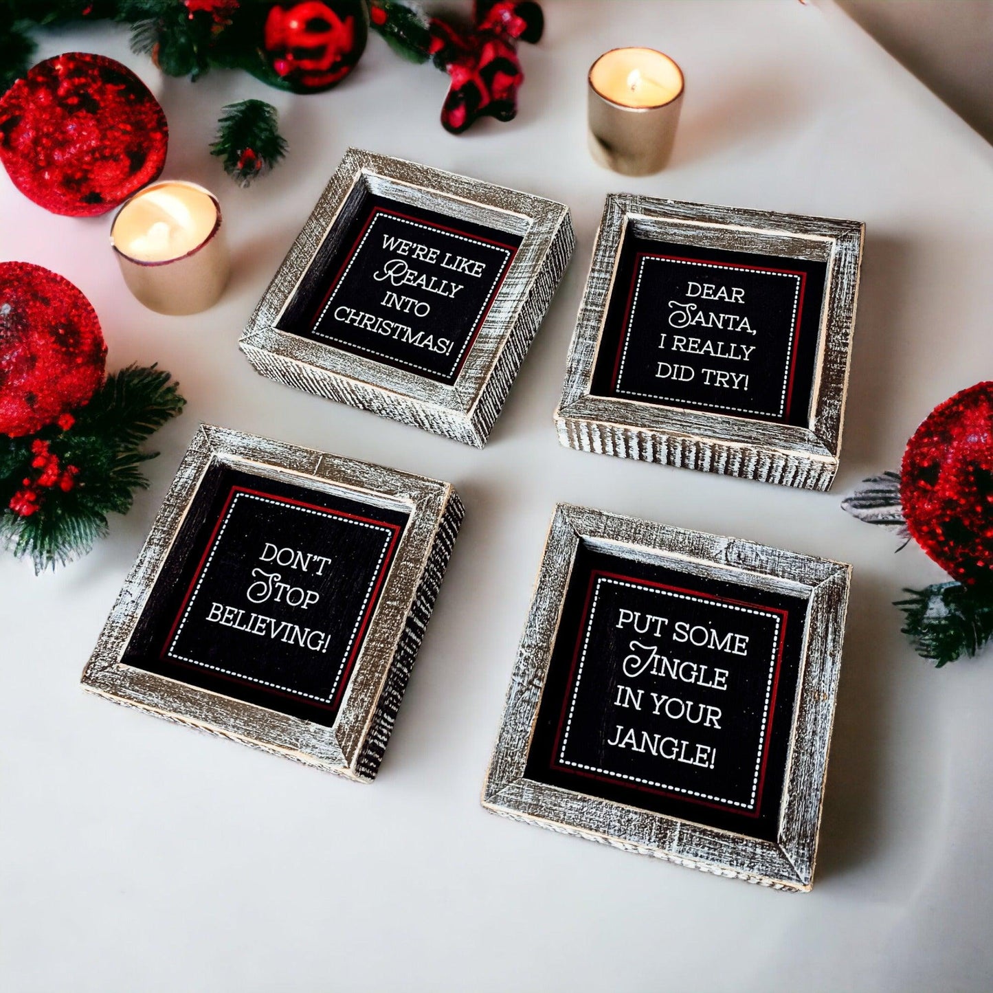 Chalkboard Wood Christmas Sign for Holiday Decor