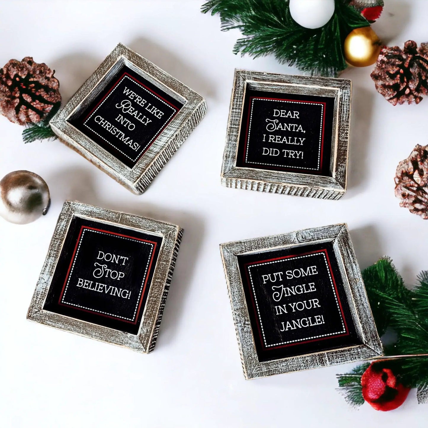 Chalkboard Wood Christmas Sign for Holiday Decor