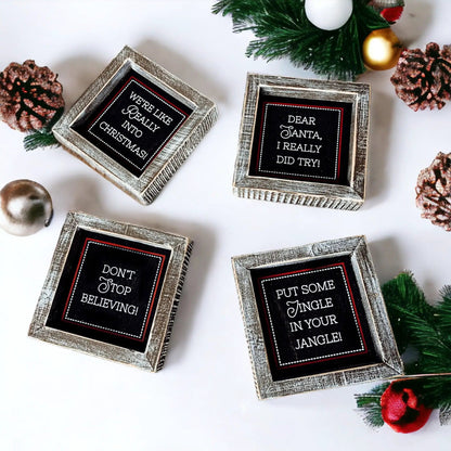 Chalkboard Wood Christmas Sign for Holiday Decor