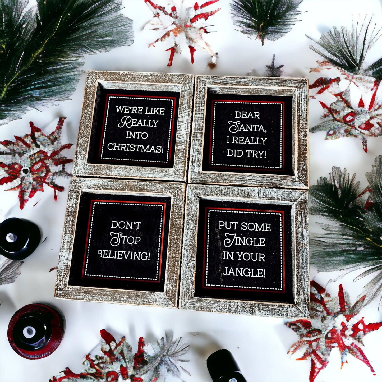 Chalkboard Wood Christmas Sign for Holiday Decor
