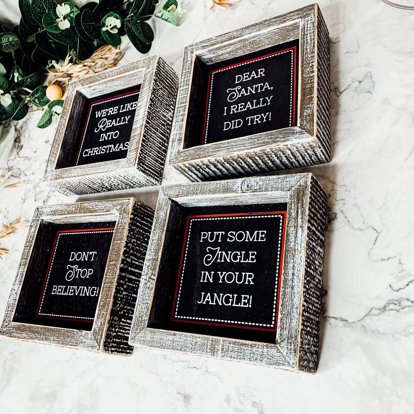 Chalkboard Wood Christmas Sign for Holiday Decor