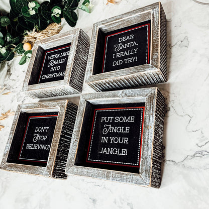 Chalkboard Wood Christmas Sign for Holiday Decor