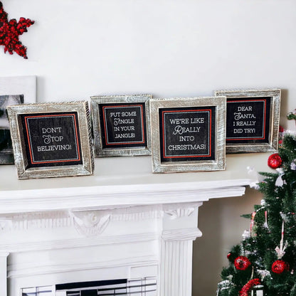 Chalkboard Wood Christmas Sign for Holiday Decor