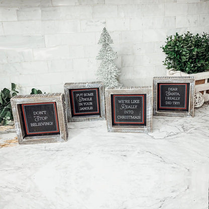 Chalkboard Wood Christmas Sign for Holiday Decor