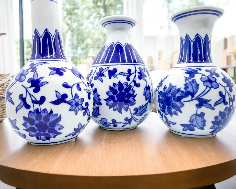 Chinoiserie Mediterranean Blue and White Vases