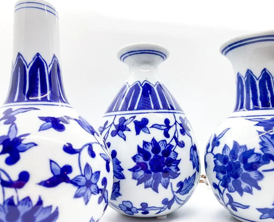 Chinoiserie Mediterranean Blue and White Vases