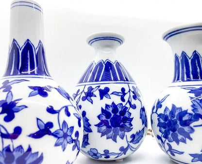 Chinoiserie Mediterranean Blue and White Vases