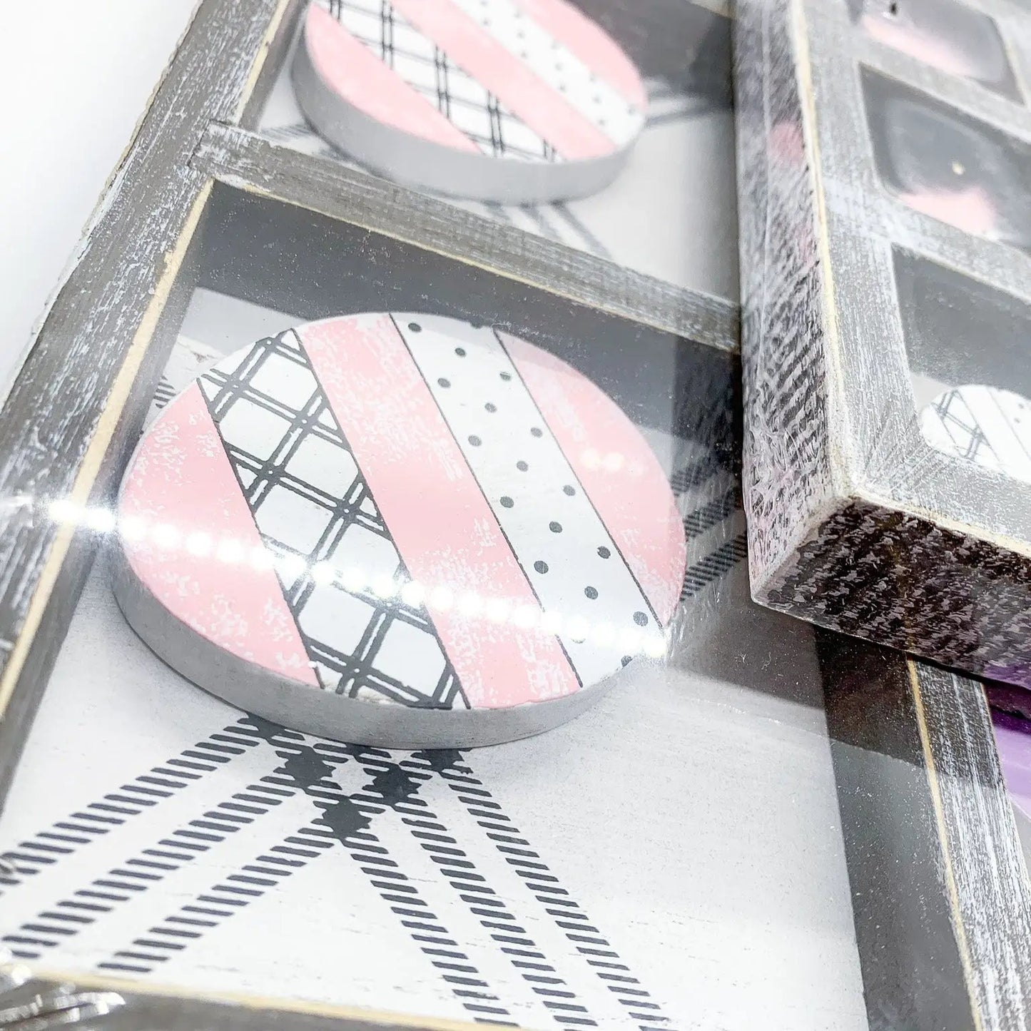 Wooden Easter and Spring Tic Tac Toe Set