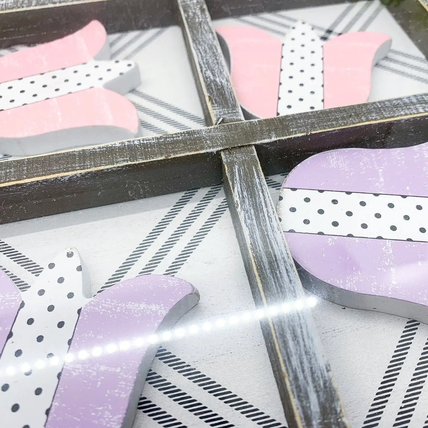 Wooden Easter and Spring Tic Tac Toe Set