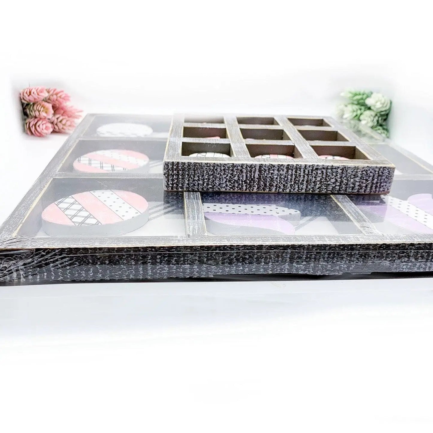 Wooden Easter and Spring Tic Tac Toe Set