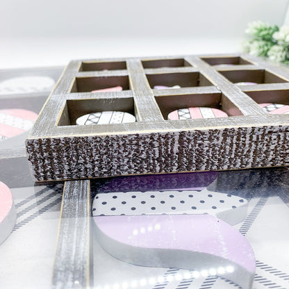 Wooden Easter and Spring Tic Tac Toe Set
