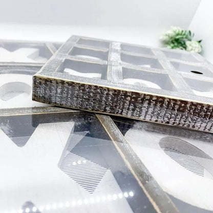 Gingham XOXO Game and Decor Hand Painted Wood