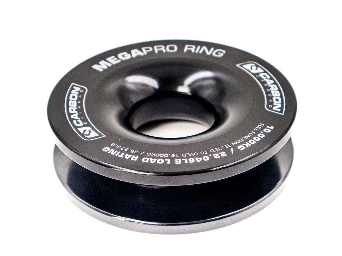 Carbon Offroad Monkey Fist 10T Recovery Ring pulley in black anodized finish on Tampa Home & Garden Store