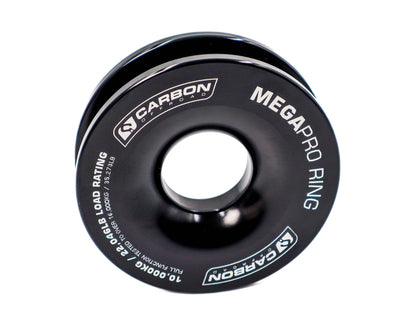 Carbon Offroad Monkey Fist 10T Recovery Ring pulley, black finish, Carbon Offroad USA branding on Tampa Home & Garden Store