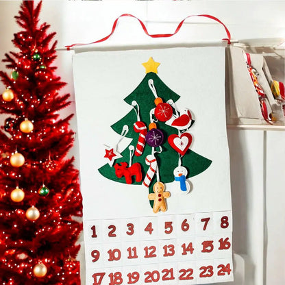 Felt Christmas Advent Calendar With Ornaments