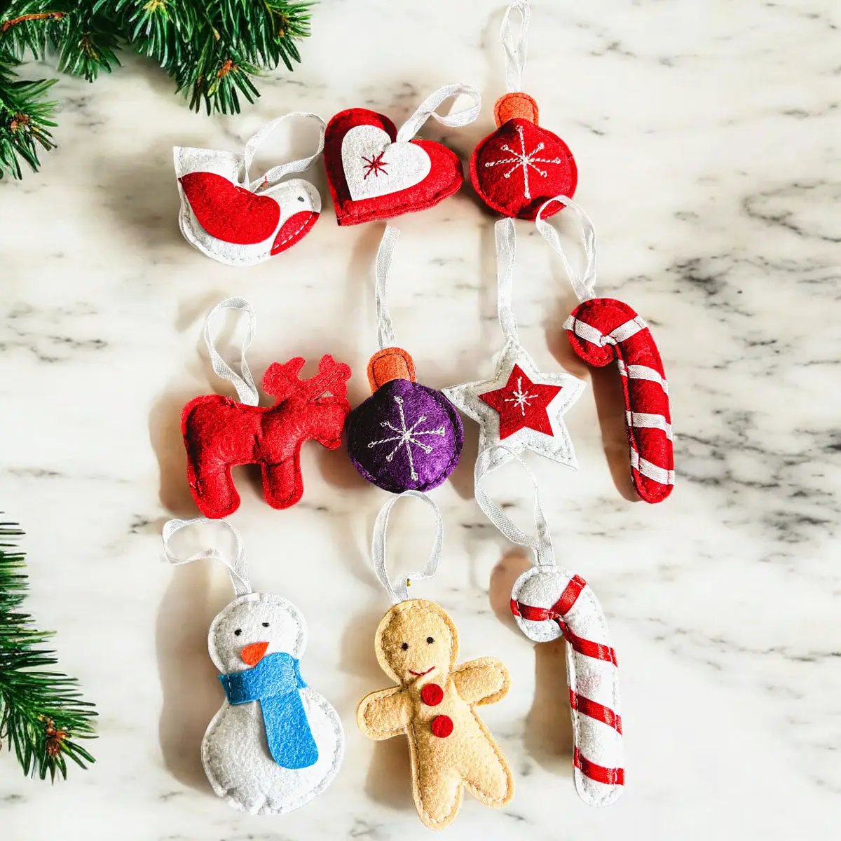 Felt Christmas Advent Calendar With Ornaments