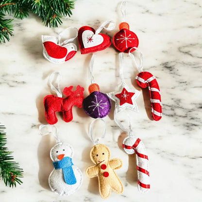 Felt Christmas Advent Calendar With Ornaments