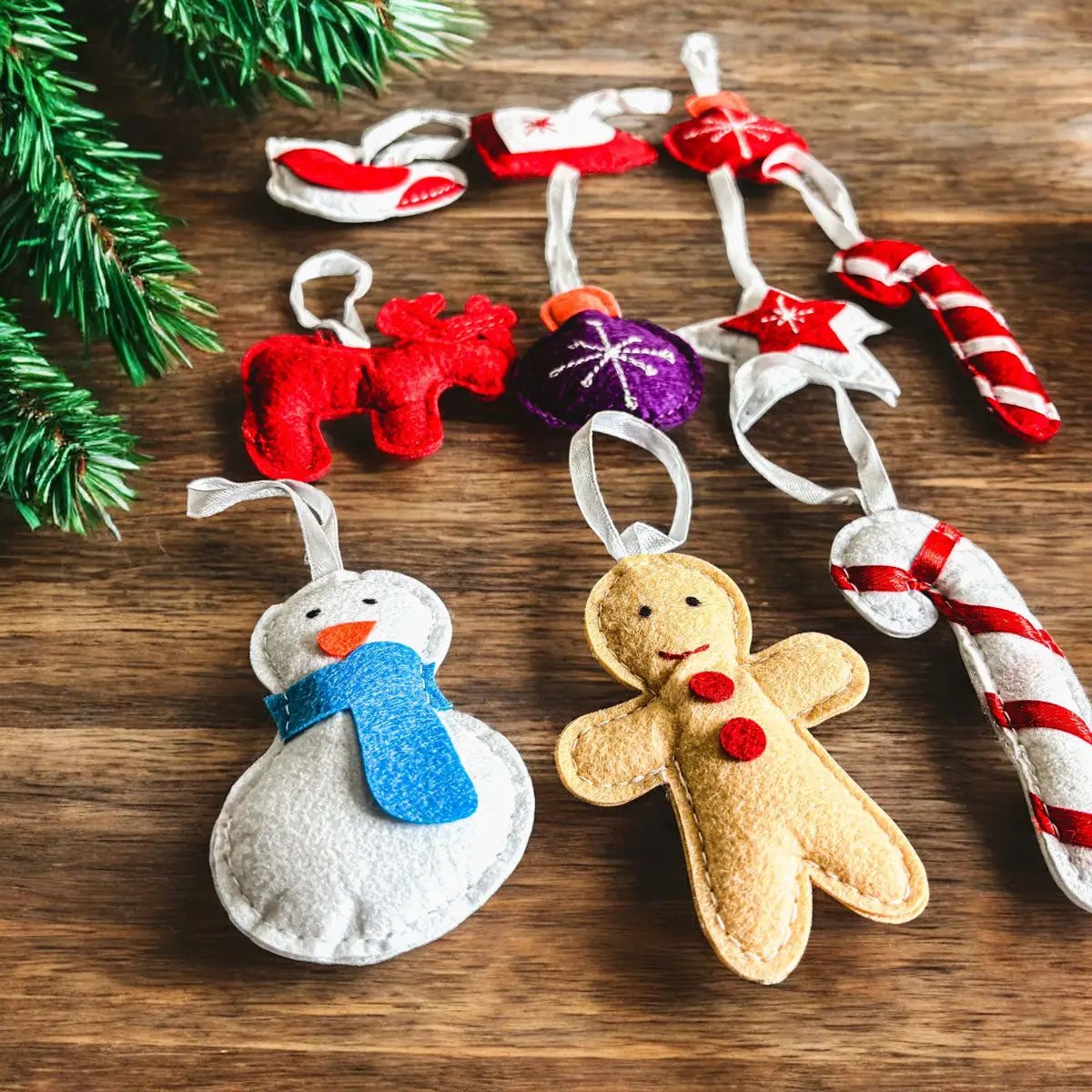 Felt Christmas Advent Calendar With Ornaments