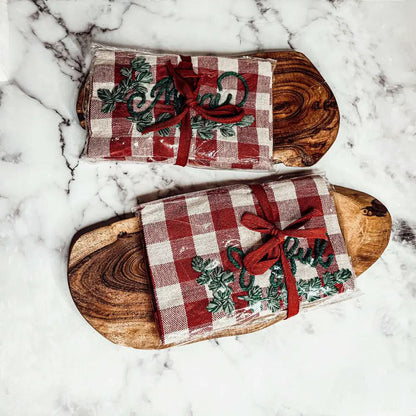 Holiday Charcuterie and Tartan Towel Set