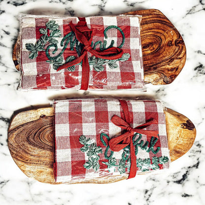 Holiday Charcuterie and Tartan Towel Set