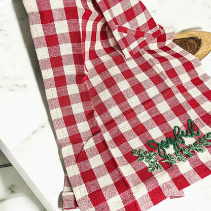 Holiday Charcuterie and Tartan Towel Set