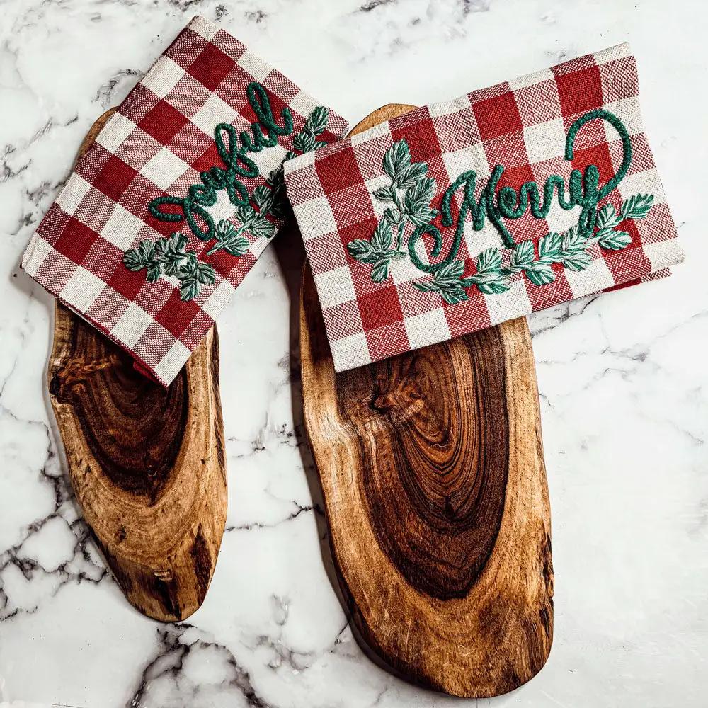 Holiday Charcuterie and Tartan Towel Set