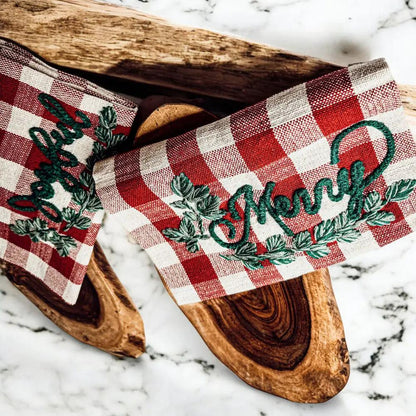 Holiday Charcuterie and Tartan Towel Set