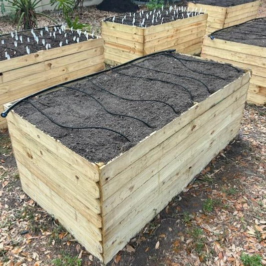 Raised Garden Bed Assembled & Filled - 3'x6'x29in