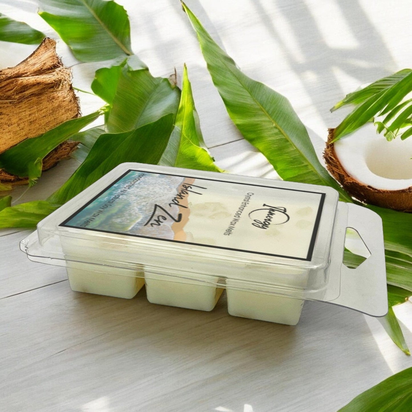 Fondants de cire de coco-soja de qualité supérieure enrichis en cristaux Island Zen