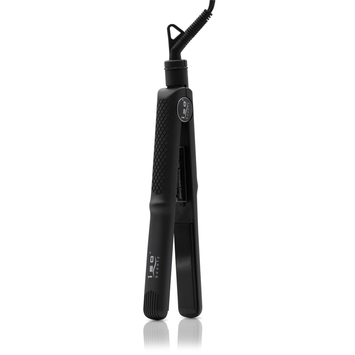 Turbo Silk Pro 1in titanium-plated flat iron, black with textured grip and swivel cord on Tampa Home & Garden Store