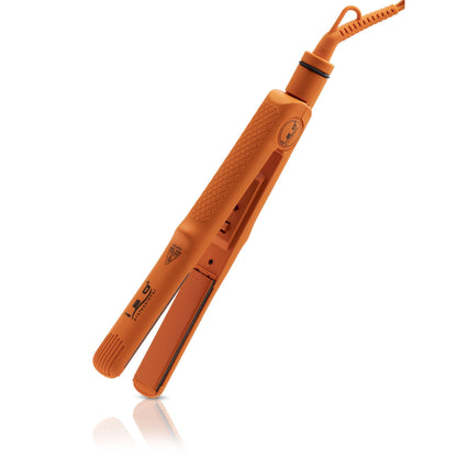 Turbo Silk 1in titanium-plated single-pass flat iron with orange body and textured grip on Tampa Home & Garden Store