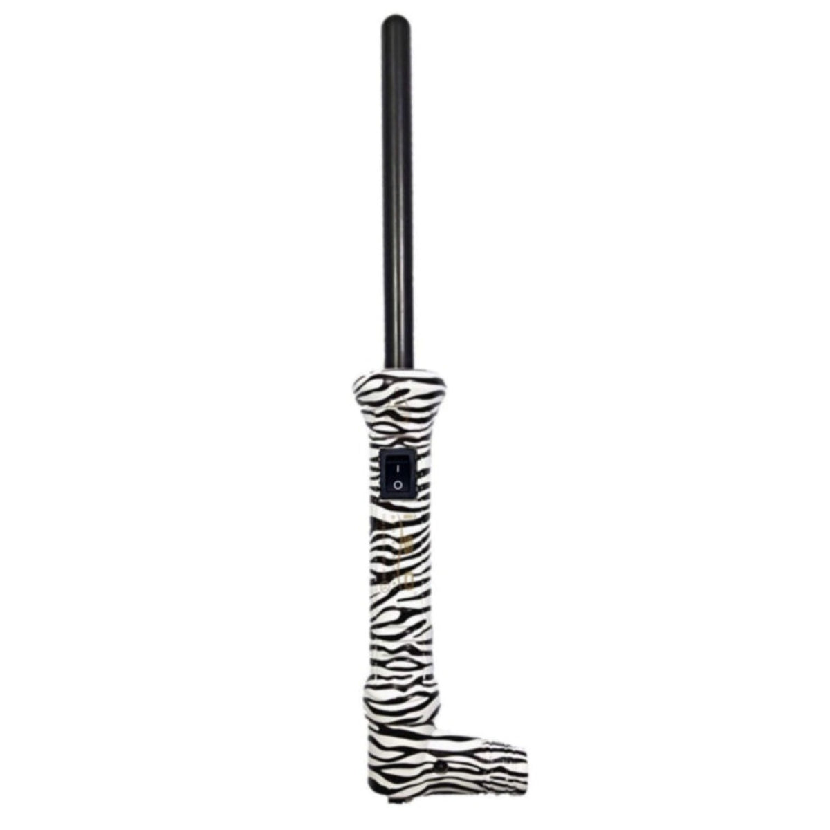 The Twister 13mm Tourmaline-Infused Ceramic Pro Curling Wand with zebra-pattern grip on Tampa Home & Garden Store