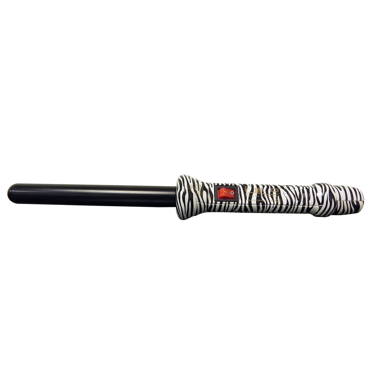 The Twister 19mm tourmaline-infused ceramic pro curling wand with zebra barrel and red switch on Tampa Home & Garden Store