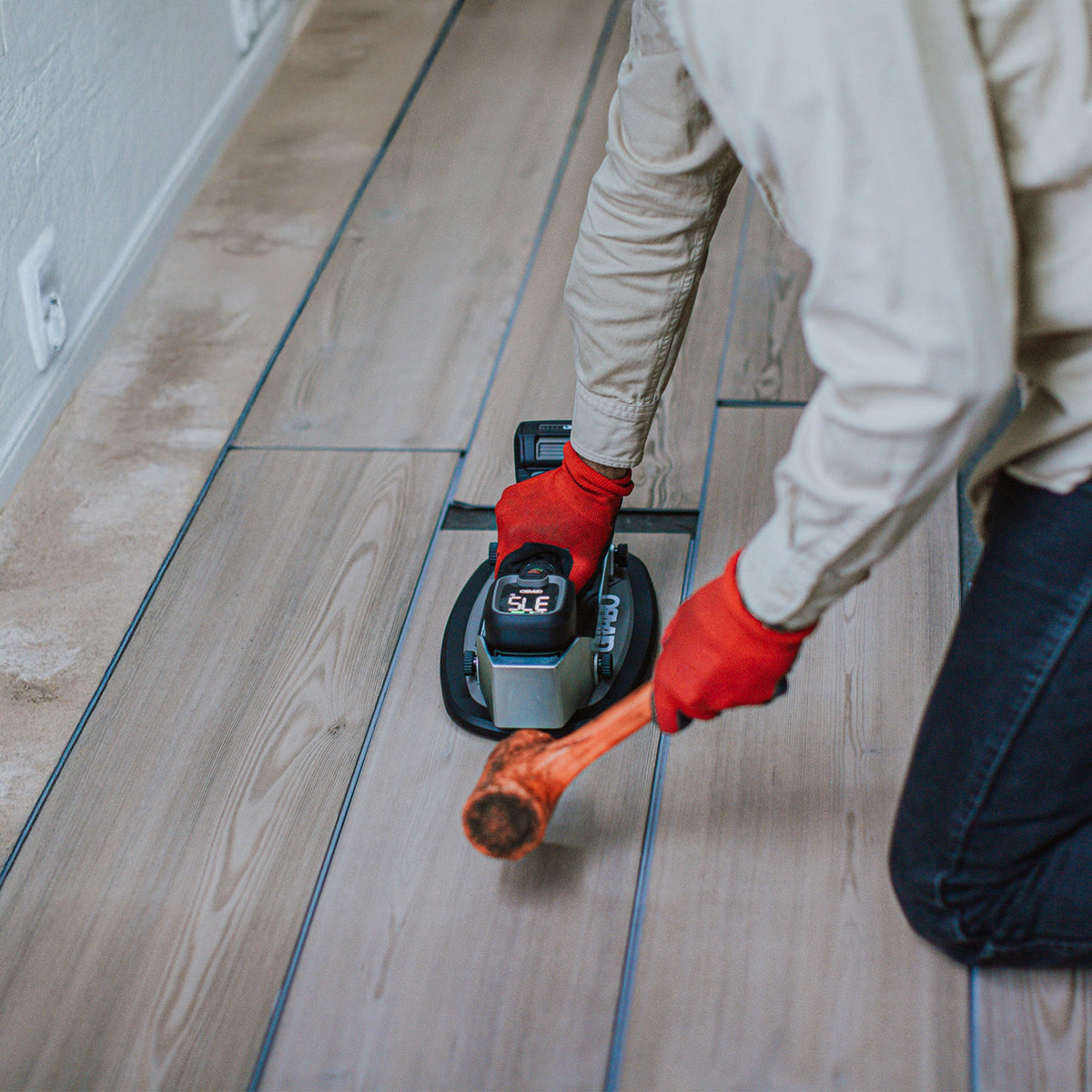GRABO Impact Plate Hammer Shield suction grip accessory by GRIP TECH TOOLS on wood floor on Tampa Home & Garden Store