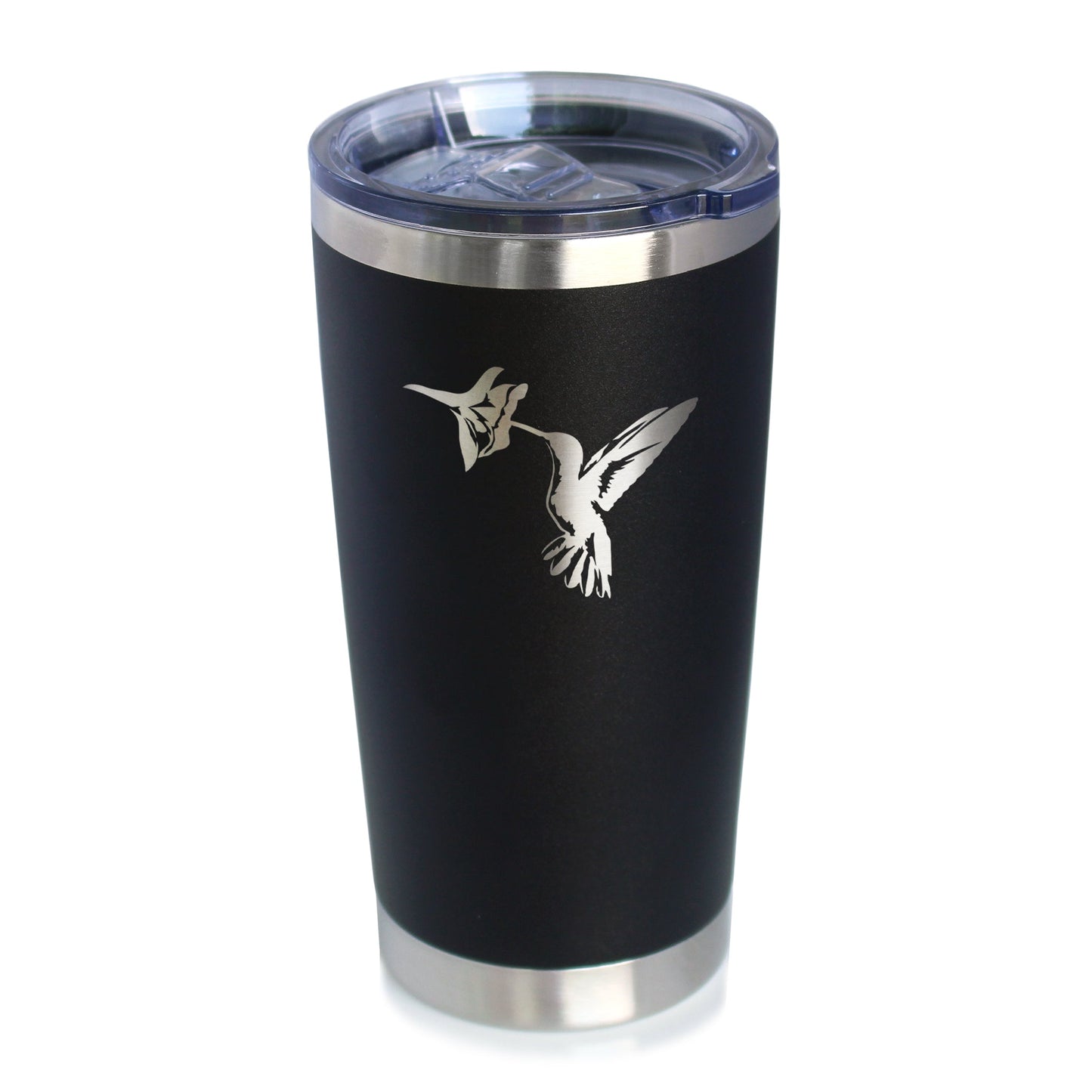 Hummingbird - Insulated Coffee Tumbler Cup with Sliding Lid - Stainless Steel Travel Mug - Hummingbird Gifts and Decor for Women and Men