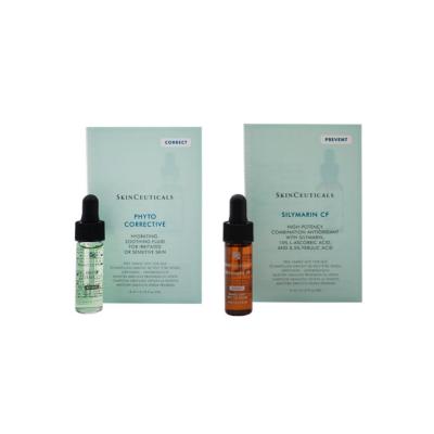 Face serum set: 2 Skinceuticals Phyto Corrective & Silymarin CF bottles, green & amber glass on Tampa Home & Garden Store