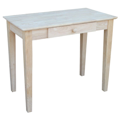 Mesa de escritorio para ordenador portátil de madera maciza sin terminar con cajón